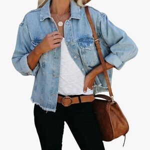 Casual Denim Jacket with Pockets
